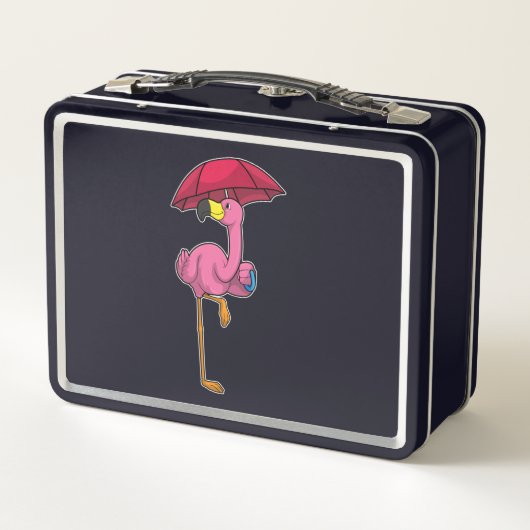 Flamingo bij Raining met Umbrella (Achterkant)