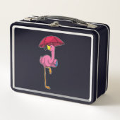 Flamingo bij Raining met Umbrella (Voorkant)