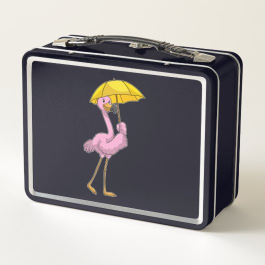 Flamingo bij Raining met Umbrella (Achterkant)