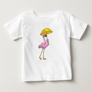 Flamingo bij Raining met Umbrella