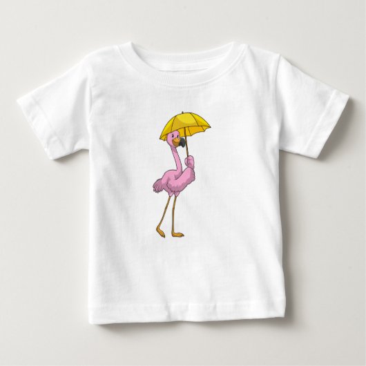 Flamingo bij Raining met Umbrella (Voorkant)