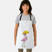 Flamingo bij Raining met Umbrella Schort (Insitu)