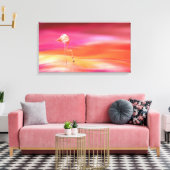 Flamingo bij Sunset Canvas Afdruk (Insitu (Woonkamer))