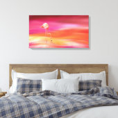 Flamingo bij Sunset Canvas Afdruk (Insitu (Slaapkamer))