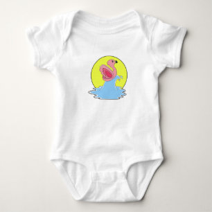 Flamingo bij Surfing op Water Romper