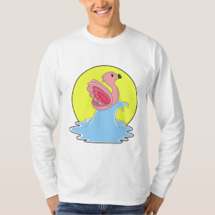 Flamingo bij Surfing op Water T-shirt