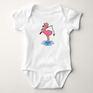 Flamingo bij vissen met hengel romper