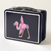 Flamingo bij Yoga Stretching (Voorkant)