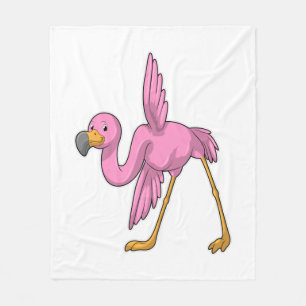 Flamingo bij Yoga Stretching Fleece Deken