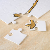 Flamingo bij Yoga Stretching Legpuzzel (Zijkant)