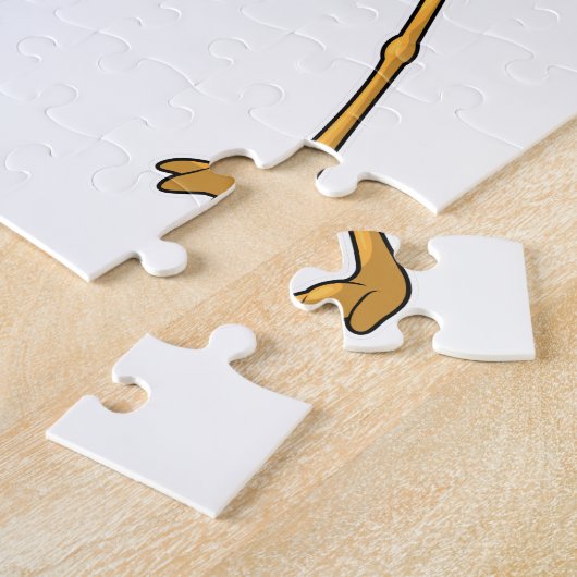 Flamingo bij Yoga Stretching Legpuzzel (Zijkant)