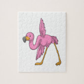 Flamingo bij Yoga Stretching Legpuzzel (Verticaal)