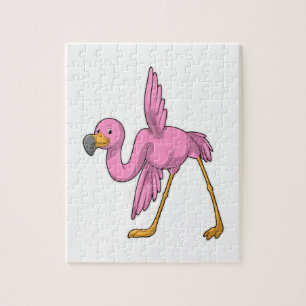 Flamingo bij Yoga Stretching Legpuzzel