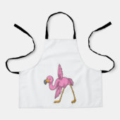 Flamingo bij Yoga Stretching Schort (Voorkant)