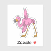 Flamingo bij Yoga Stretching Sticker (Vel)