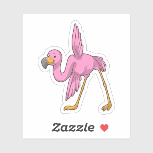 Flamingo bij Yoga Stretching Sticker (Vel)