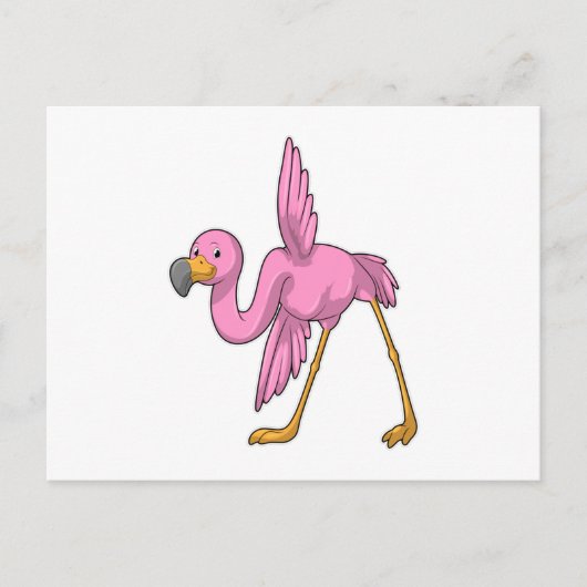 Flamingo bij yogarekoefening briefkaart (Voorkant)