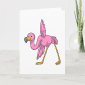 Flamingo bij yogarekoefening kaart (Voorkant)
