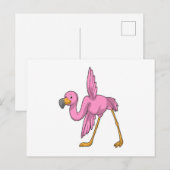 Flamingo bij yogastrekoefening briefkaart (Voorkant / Achterkant)