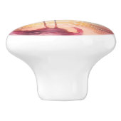 Flamingo bij Zonsondergang Keramische Knop (Zijkant)