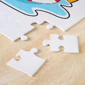 Flamingo bij zwemmen met Lifebuoy Legpuzzel (Zijkant)