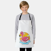 Flamingo bij zwemmen met Lifebuoy Schort (Gedragen)