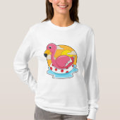 Flamingo bij zwemmen met Lifebuoy T-shirt (Voorkant)