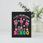Flamingo Bingo Funny Briefkaart (Staand voorkant)