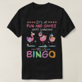 Flamingo Bingo Funny T-shirt (Design voorkant)