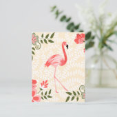 Flamingo Bird Briefkaart (Staand voorkant)
