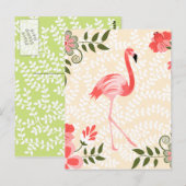 Flamingo Bird Briefkaart (Voorkant / Achterkant)