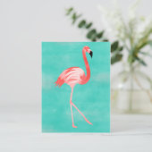 Flamingo Bird Briefkaart (Staand voorkant)
