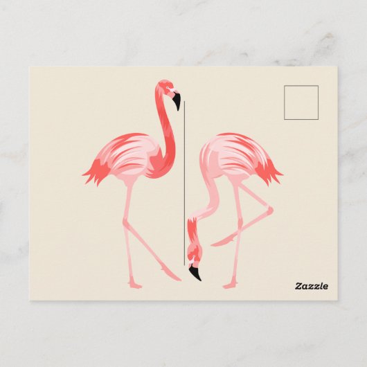 Flamingo Bird Briefkaart (Achterkant)