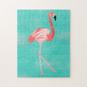 Flamingo Bird Briefkaart Legpuzzel