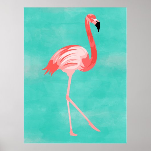 Flamingo Bird Briefkaart Poster (Voorkant)