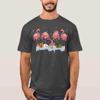 Flamingo Bird Lover Xmas licht Roze Flamingo Chri T-shirt