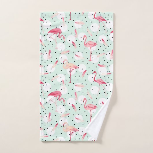 Flamingo Bird met veren Bad Handdoek (Handdoek)