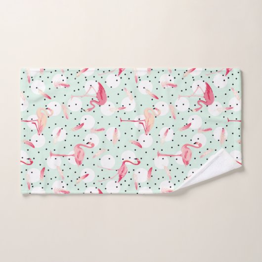 Flamingo Bird met veren Bad Handdoek (Handdoek)