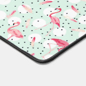 Flamingo Bird met veren Bureaumat (Hoek)