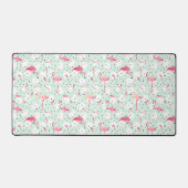 Flamingo Bird met veren Bureaumat (Voorkant)