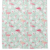 Flamingo Bird met veren Douchegordijn (Voorkant)