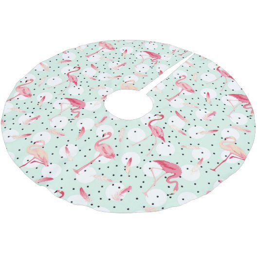 Flamingo Bird met veren Kerstboom Rok (Gekanteld)