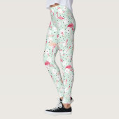 Flamingo Bird met veren Leggings (Links)