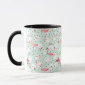 Flamingo Bird met veren Mok (Links)