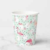 Flamingo Bird met veren Papieren Bekers (Achterkant)