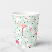 Flamingo Bird met veren Papieren Bekers (Links)