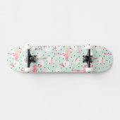 Flamingo Bird met veren Persoonlijk Skateboard (Horizontaal)