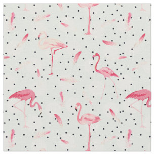 Flamingo Bird met veren Stof