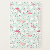 Flamingo Bird met veren | Voeg je Initiaal toe Planner (Achterkant)