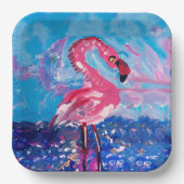 Flamingo Bird Papieren Bordje (Voorkant)